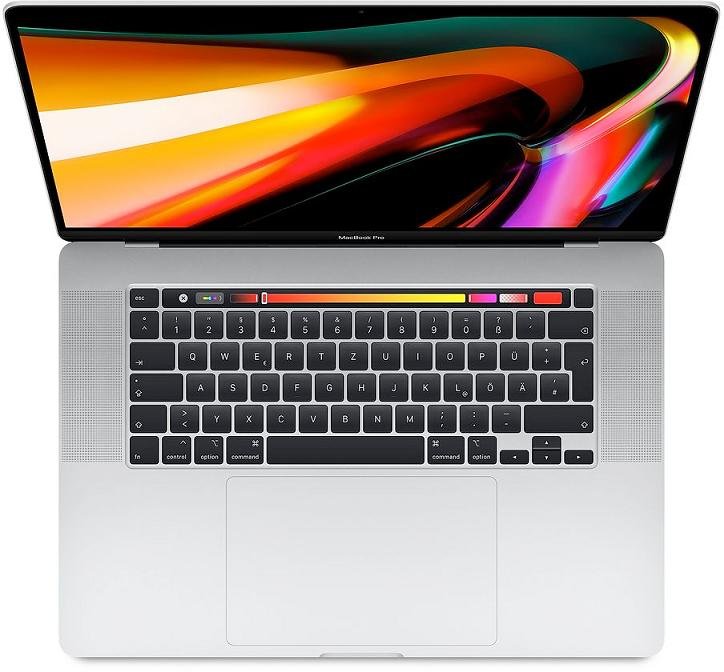 MacBook Pro 16" (2019) i9 2.3GHz 8-core 16GB 1TB Silver CZ, Trieda B - použité s DPH, záruka 12 mesiacov