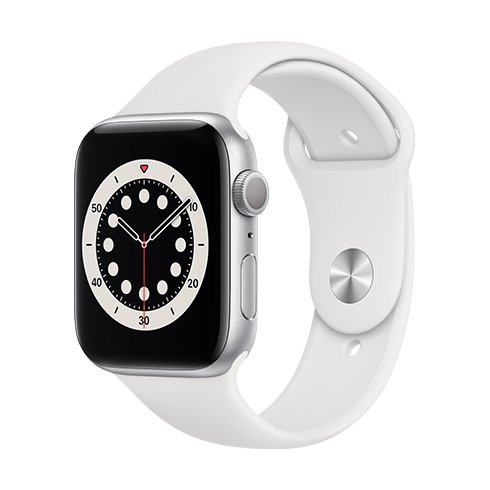 Apple Watch Series 6 GPS, 44mm strieborná, Trieda C - použité, záruka 12 mesiacov