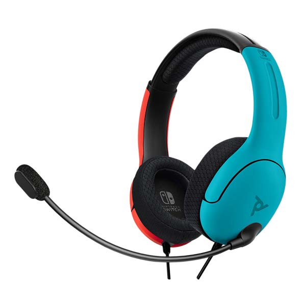 Káblový headset PDP LVL40 pre Nintendo Switch, BlueRed 500-162-EU-BLRD