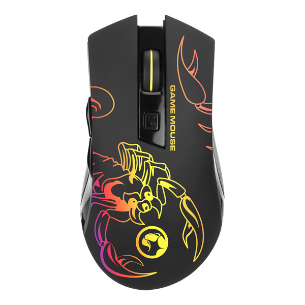 Marvo Myš M209, 6400DPI, optika, 6tl., 1 koliesko, drôtová USB, čierna, herná, podsvietená