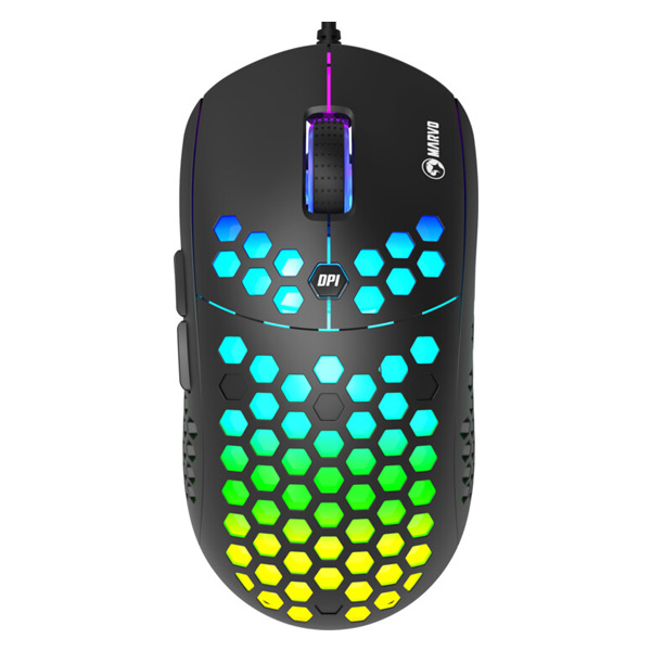 Marvo Myš M399, 6400DPI, optická, 6tl., 1 koliesko, drôtová USB, čierna, herná, podsvietená M399
