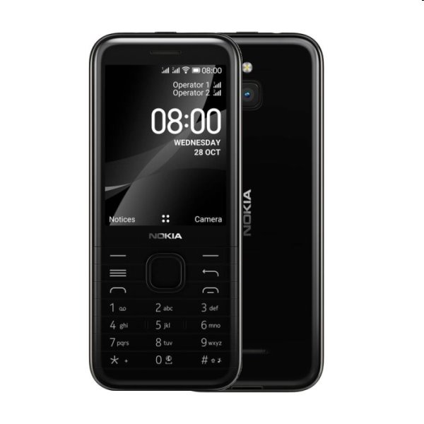 Nokia 8000, 4G, Dual SIM, black - SK distribúcia Nokia 8000, 4G, Dual SIM, black - SK distribúcia