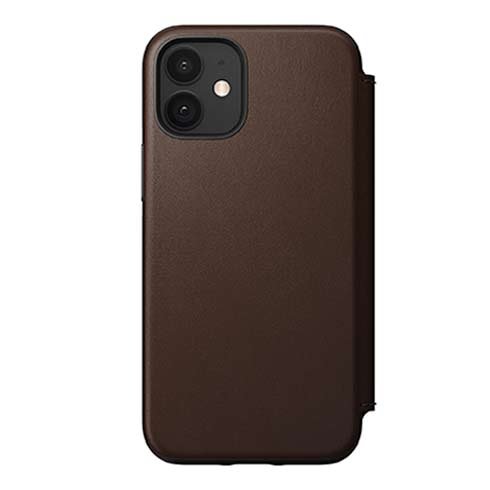 Nomad puzdro Rugged Folio pre iPhone 12 mini - Rustic Brown