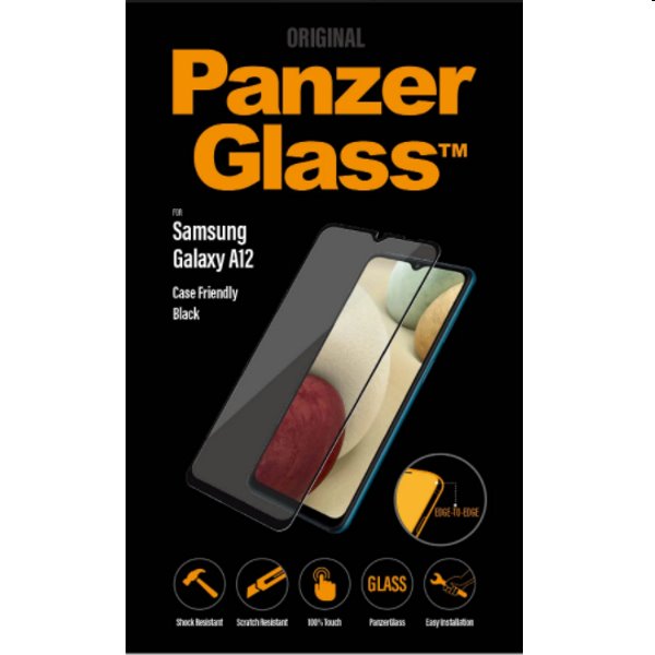 Ochranné temperované sklo PanzerGlass Case Friendly pre Samsung Galaxy A12 - A125F, čierne