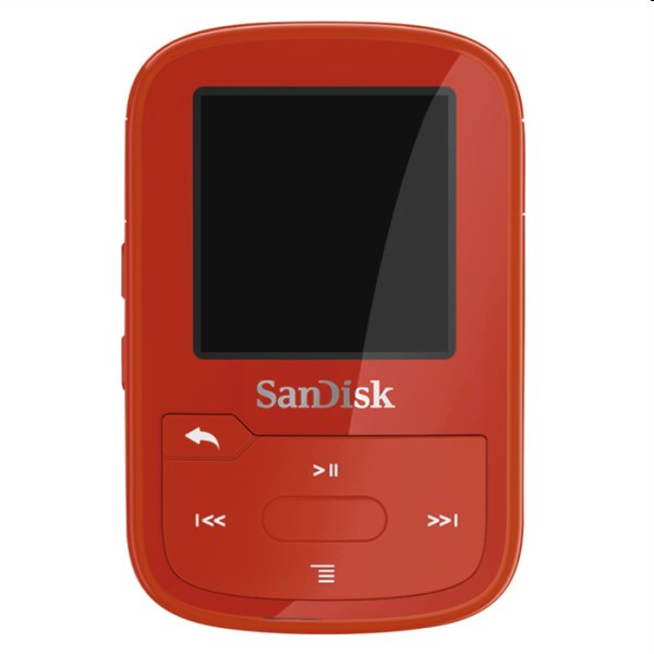 Prehrávač SanDisk MP3 Clip Sport Plus 16 GB, červený Prehrávač SanDisk MP3 Clip Sport Plus 16 GB, červený