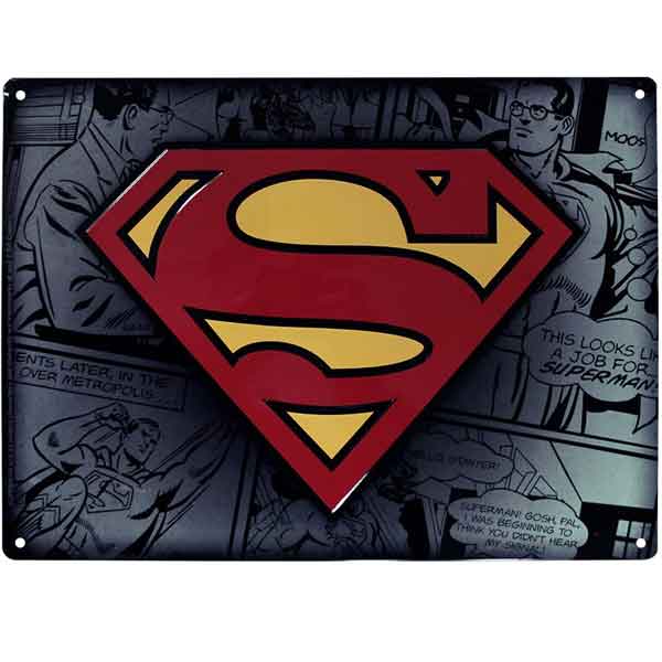 Plechová ceduľa Plate Superman (DC)