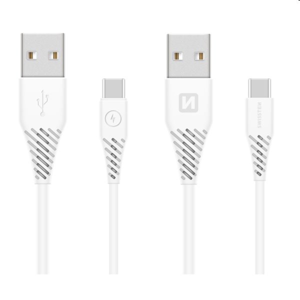 Swissten Data Cable Textile USB / USB-C 1.5 m, biely Swissten Data Cable Textile USB / USB-C 1.5 m, biely