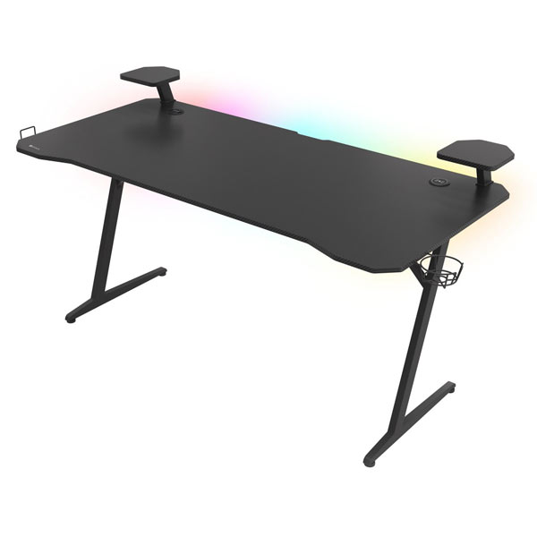 Genesis Holm 510 RGB Gaming Desk, 3xUSB 3.0, bezdrôtová nabíjačka NDS-1732