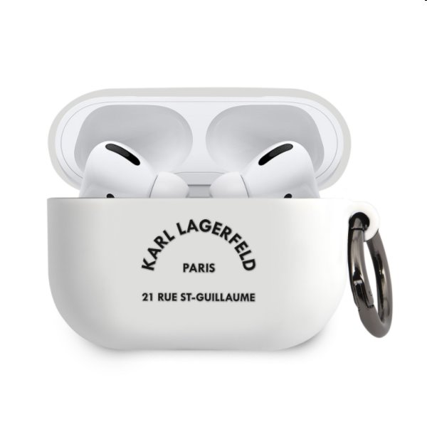 Karl Lagerfeld Rue St Guillaume silikónový obal pre Apple AirPods Pro, biely 57983103062