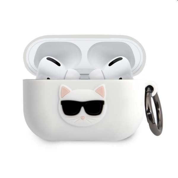 Karl Lagerfeld silikónový obal pre Apple AirPods Pro, biely