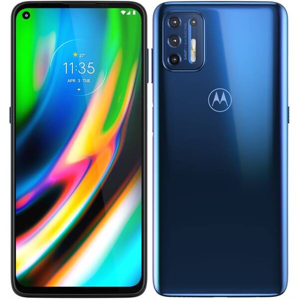 Motorola G9 Plus, 4/128GB, Dual SIM, Indigo Blue, Trieda B - použité, záruka 12 mesiacov