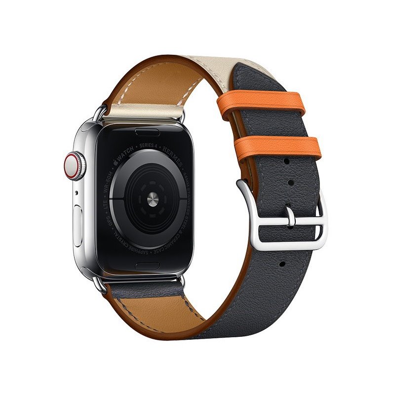 Remienok z teľacej kože (krátky) COTEetCI pre Apple Watch 38/40/41m, kriedovo/modrý