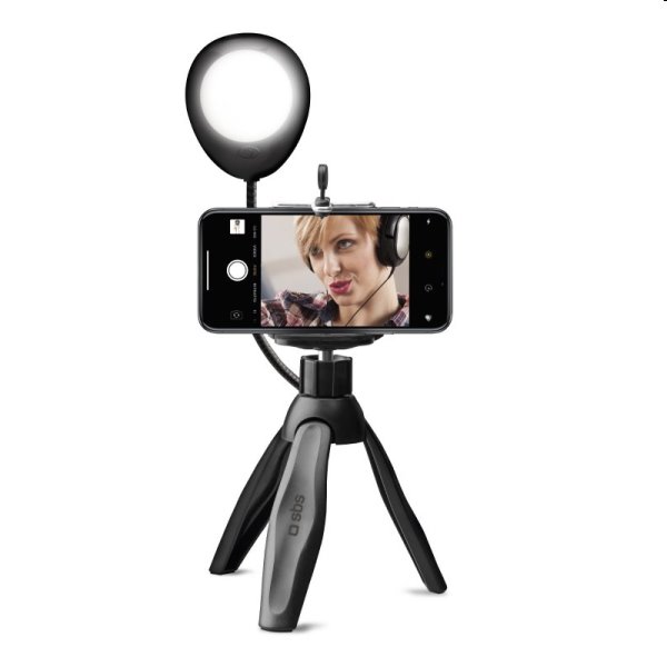 SBS Tripod statív so selfie svetlom SBS Tripod statív so selfie svetlom