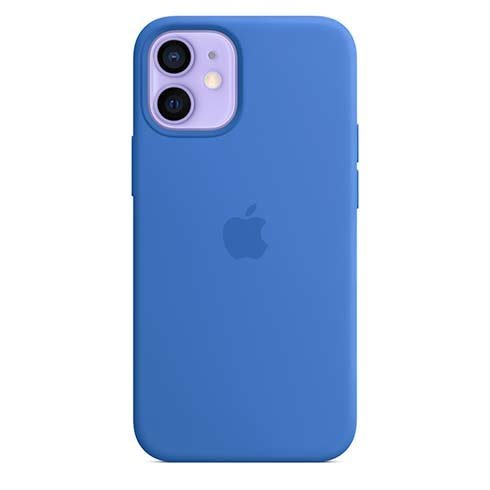 Apple iPhone 12 mini Silicone Case with MagSafe, capri blue