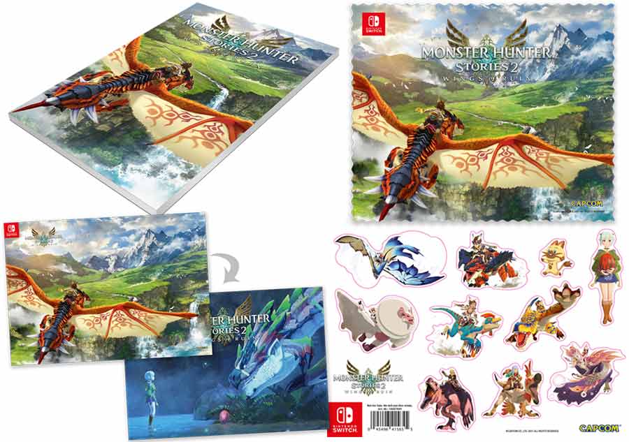Darček - Monster Hunter Stories 2: Wings of Ruin zápisník, handrička, nálepky a plagát v cene 9,99 €