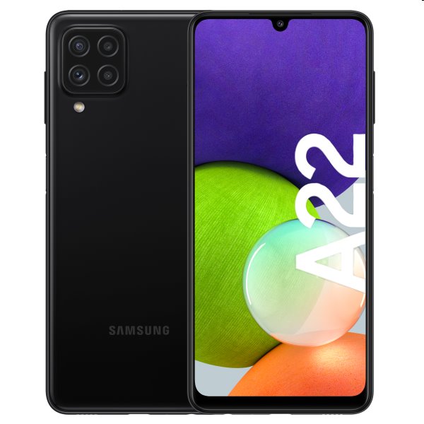 Samsung Galaxy A22, 4/64GB, čierna, Trieda C - použité, záruka 12 mesiacov