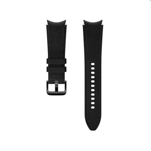 Náhradný hybridný kožený remienok pre Samsung Galaxy Watch4 (veľkosť M/L), black