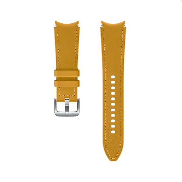 Náhradný hybridný kožený remienok pre Samsung Galaxy Watch4 (veľkosť M/L), mustard