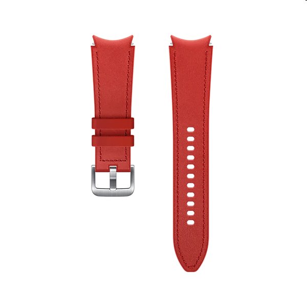 Náhradný hybridný kožený remienok pre Samsung Galaxy Watch4 (veľkosť M/L), red