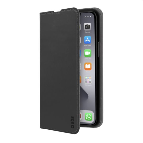 E-shop Knižkové puzdro SBS Book Wallet Lite pre iPhone 13, čierna TEBKLITEIP1361K