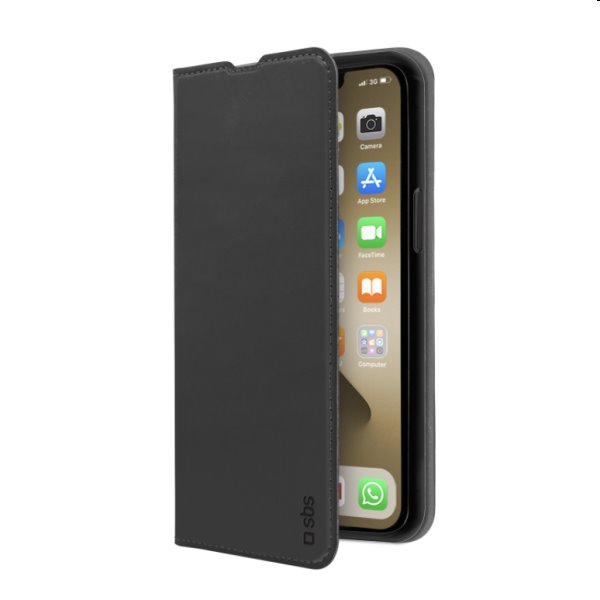 Knižkové puzdro SBS Book Wallet Lite pre iPhone 13 Pro Max, čierna