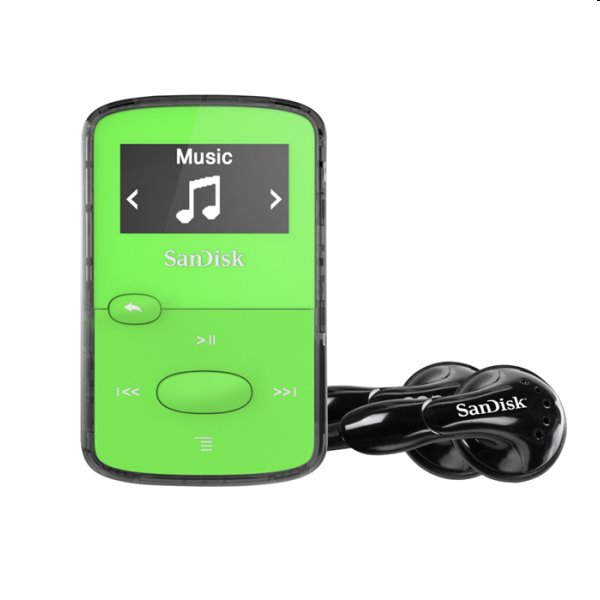 E-shop Prehrávač SanDisk MP3 Clip Jam 8 GB MP3, zelený SDMX26-008G-E46G