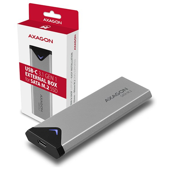 AXAGON EEM2-U3C USB-C 3.1 Gen 1 - M.2 SATA SSD 42-80mm box EEM2-U3C