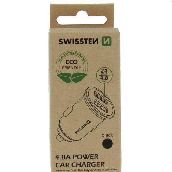 E-shop CL adaptér Swissten 2 x USB 4,8A, čierna 20115000ECO