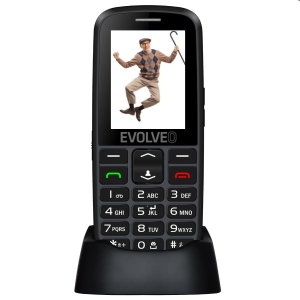 Evolveo EasyPhone EG, black + nabíjací stojan