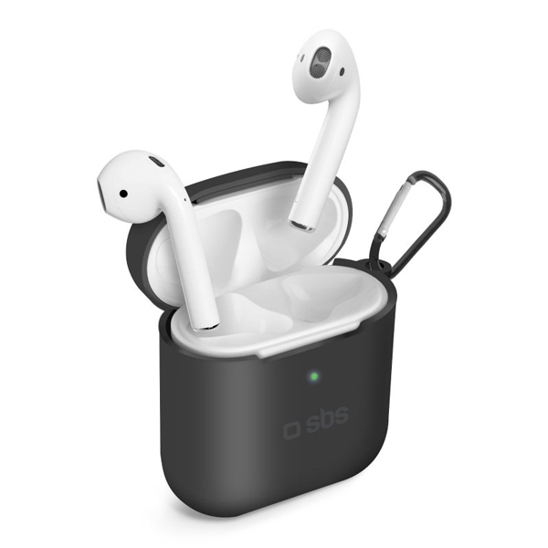 SBS Silikónové puzdro pre Apple AirPods 12, čierne TEAPCOVK