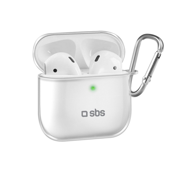 SBS Silikónové puzdro pre Apple AirPods 1/2, transparentný SBS Silikónové puzdro pre Apple AirPods 1/2, transparentný