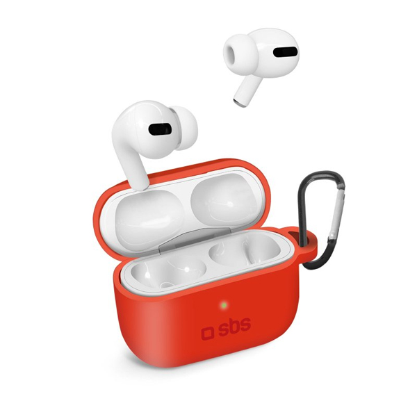 SBS Silikónové puzdro pre Apple AirPods Pro, červené