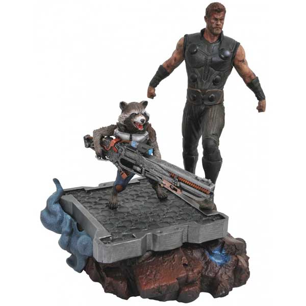 Socha Marvel Premier Avengers 3 Thor & Rocket Statue APR182163