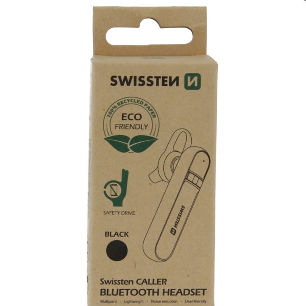 Swissten Bluetooth slúchadlo Caller, čierne