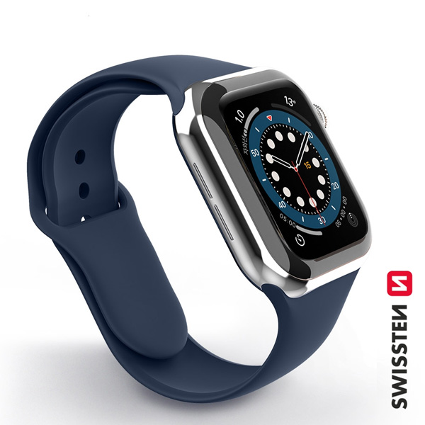Swissten silikónový remienok pre Apple Watch 38-40, modrá