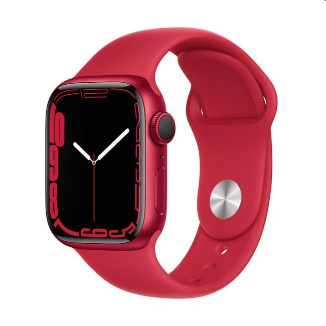 Apple Watch Series 7 GPS, 41mm (PRODUCT)RED Aluminium Case with (PRODUCT)RED Sport Band - Regular