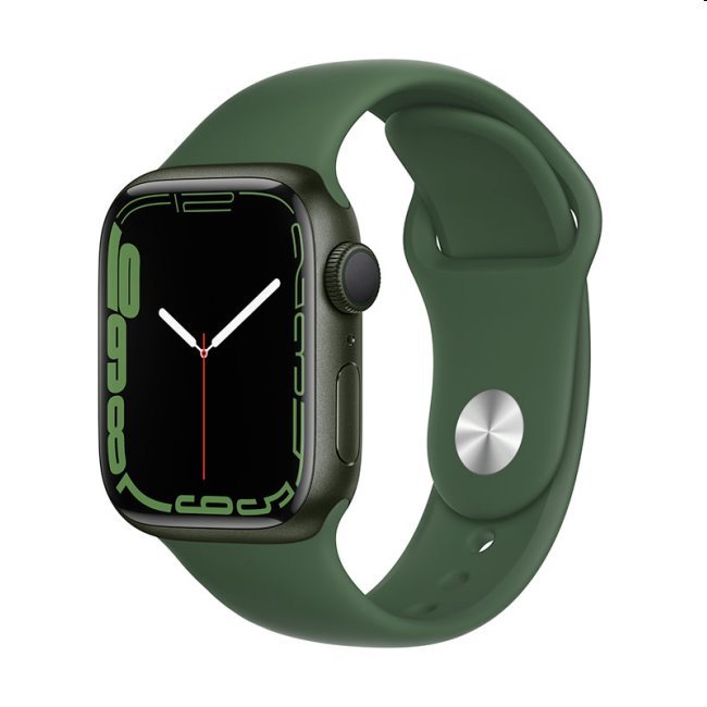 Apple Watch Series 7 GPS, 45mm zelená , hliníkové puzdro so športovým remienkom zelená - štandardná veľkosť