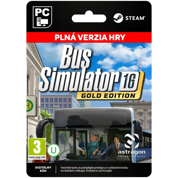E-shop Bus Simulator 2016 (Gold Edition) [Steam]