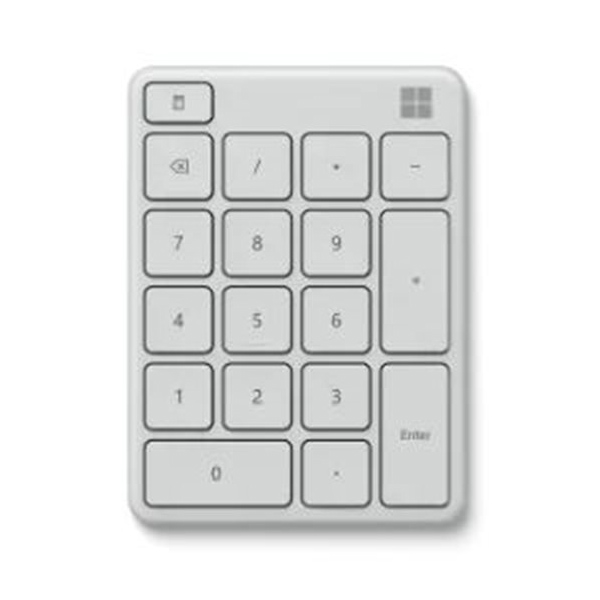 Microsoft Numerická Bluetooth klávesnice Wireless Number Pad, Glacier 23O-00025