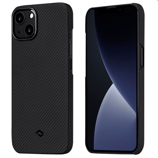 Zadný kryt Pitaka Air z aramidových vlákien pre iPhone 13, čierna/šedá Zadný kryt Pitaka Air z aramidových vlákien pre iPhone 13, čierna/šedá