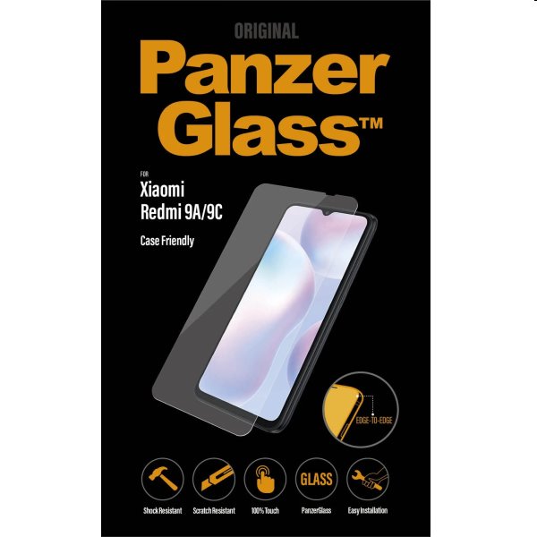 Ochranné temperované sklo PanzerGlass Case Friendly pre Xiaomi Redmi 9A/9AT/9C, black