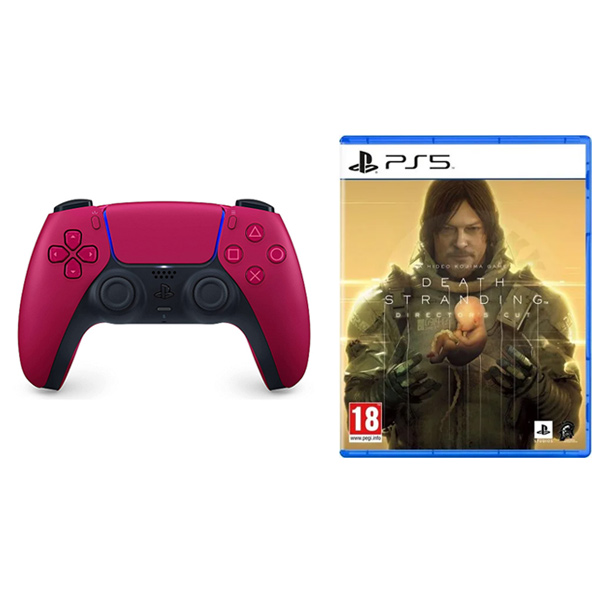 PlayStation 5 DualSense Wireless Controller, cosmic red + Death Stranding CZ (Director’s Cut) CFI-ZCT1W