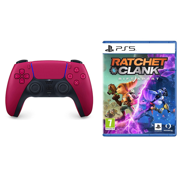 PlayStation 5 DualSense Wireless Controller, cosmic red + Ratchet & Clank: Rift Apart CZ PlayStation 5 DualSense Wireless Controller, cosmic red + Ratchet & Clank: Rift Apart CZ