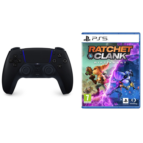 PlayStation 5 DualSense Wireless Controller, midnight black + Ratchet & Clank: Rift Apart CZ