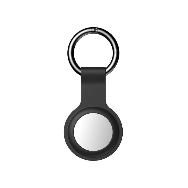 Silikónové púzdro Joyroom s karabínkou pre Apple AirTag, black