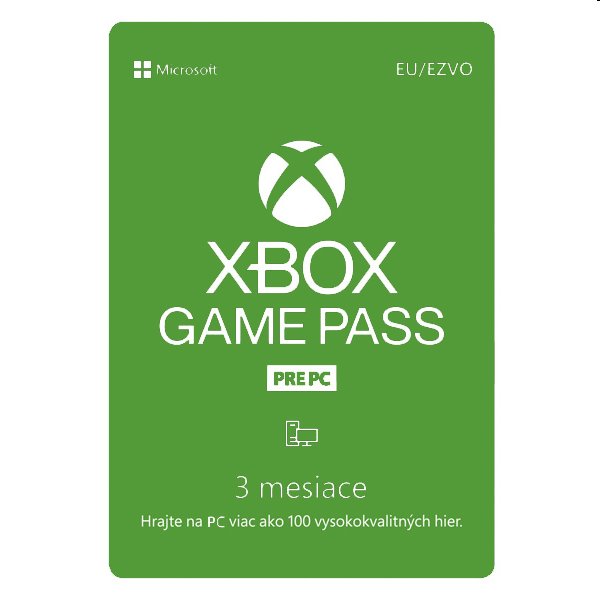 Darček - Xbox Game Pass pre PC 3 mesačné predplatné v cene 29,99 €