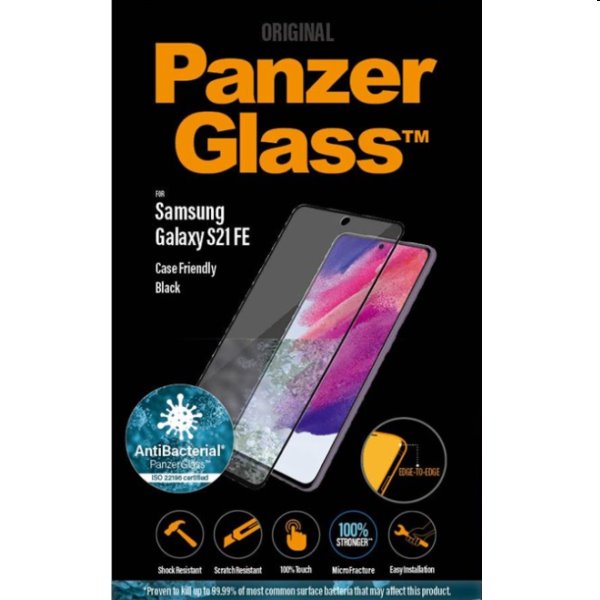 Ochranné sklo PanzerGlass Case Friendly AB pre Samsung Galaxy S21 FE, čierna Ochranné sklo PanzerGlass Case Friendly AB pre Samsung Galaxy S21 FE, čierna