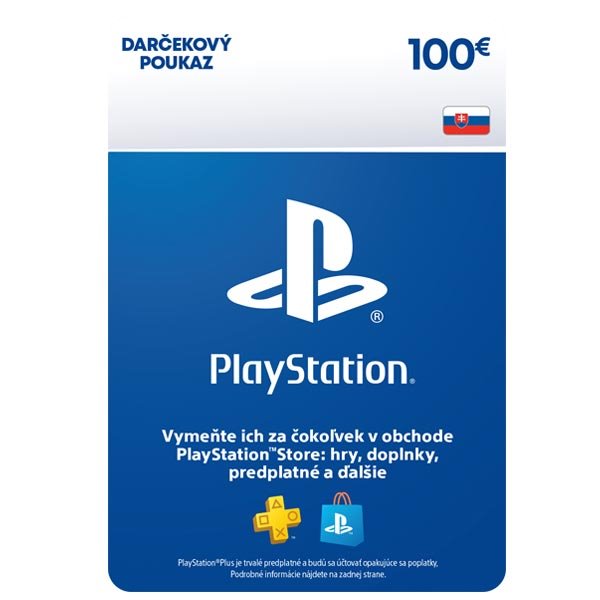 Sony PlayStation Store predplatená karta 100 €