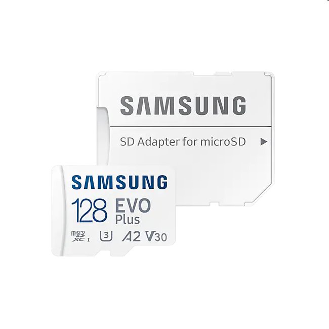 SAMSUNG 50928
Pamäťová karta SAMSUNG microSDXC 128GB EVO Plus + SD adaptér