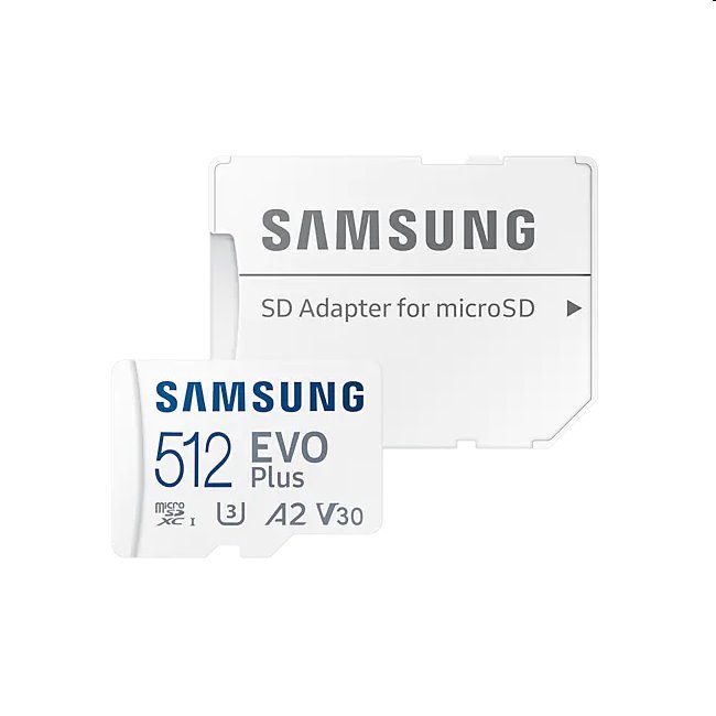 E-shop Samsung EVO Plus Micro SDXC 512 GB (2021) , SD adaptér MB-MC512KAEU